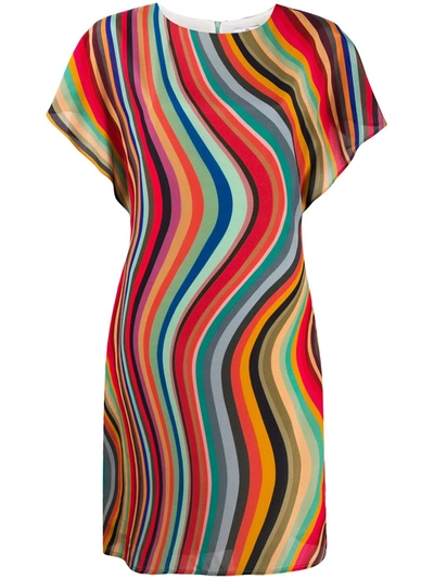 Ps By Paul Smith Dress With Striped Pattern In Red