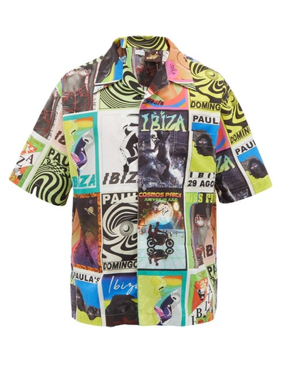 Loewe Paula's Ibiza Camp-collar Printed Cotton Shirt In Multi