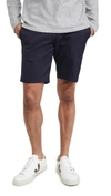 Theory Zaine Slim-fit Coil Stripe Shorts In Navy