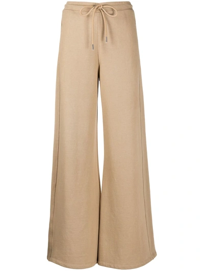Opening Ceremony Flared High-waisted Track Trousers In Neutrals