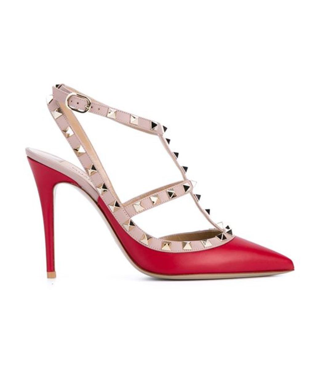 Valentino Garavani 100mm Rockstud Patent Leather Pumps In Red | ModeSens