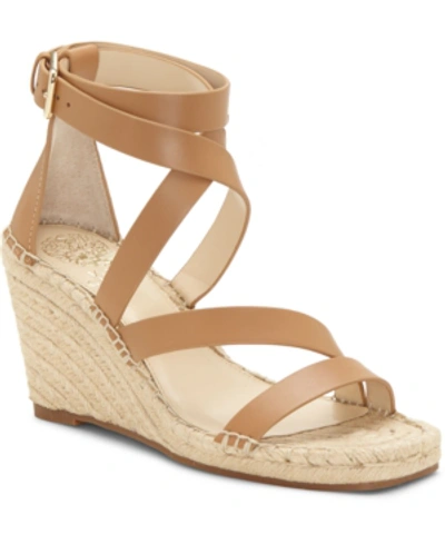 Vince Camuto Mesteria Platform Wedge Espadrille Sandals Women's Shoes In Spiced Sand