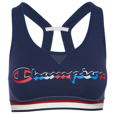 Champion Women's The Authentic Racerback Low-impact Sports Bra In Athletic Navy