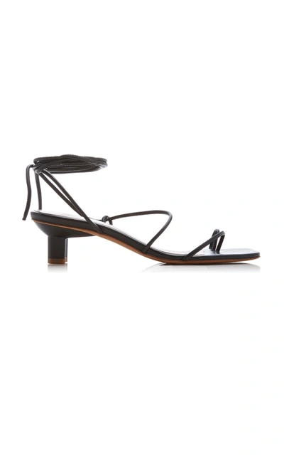 Loq Roma Leather Sandals In Black