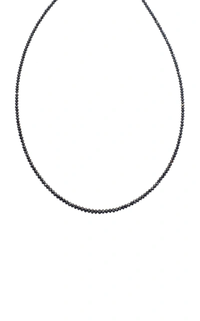 Sethi Couture Noir Black Diamond 14k White Gold Necklace