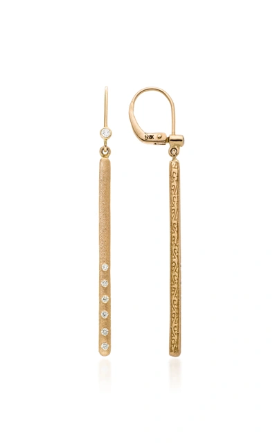 Sethi Couture Women's Dunes 18k Yellow-gold And Diamond Bar Earrings