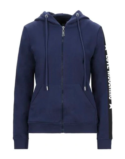 Love Moschino Hooded Sweatshirt In Blue