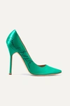 Vetements Women's Manolo Blahnik Signature Stiletto Heeled Pumps In Green In Emerald