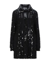 Moschino Overcoats In Black