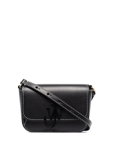 Jw Anderson Black Nano Anchor Leather Cross Body Bag