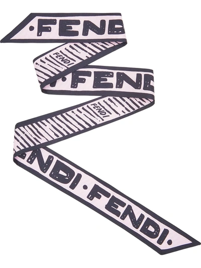 Fendi X Joshua Vides  Lettering Scarf In Pink