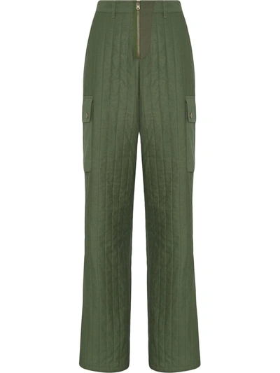 Fenty Quilted Baggy Trousers In Green