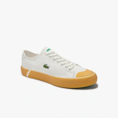 Lacoste Men's Gripshot Textured Canvas And Synthetic Sneakers - 10 In White