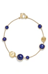 Gucci Jaipur 18k Yellow Gold Semiprecious Stone Bracelet In Yellow Gold/ Lapis