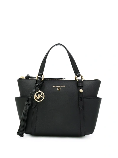 Michael Michael Kors Zipped Tote Bag In Black