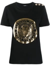 Balmain T-shirt In Cotone Con Stampa-logo In Black