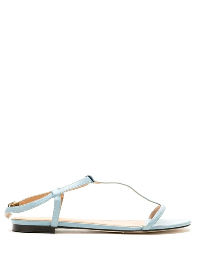Egrey Strappy Flat Sandals In Blue