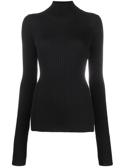 Maison Margiela Black Knitted Roll Neck Sweater