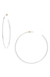 Jenny Bird Large Icon Hoop Earrings In Rhodium