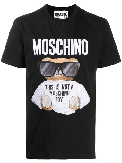 Moschino Logo Embroidery Cotton T-shirt In White