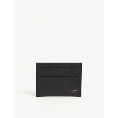 Givenchy Carryover Leather Card Holder In Black
