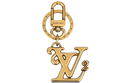 Pre-owned Louis Vuitton  X Nigo Squared Bag Charm & Key Holder Gold