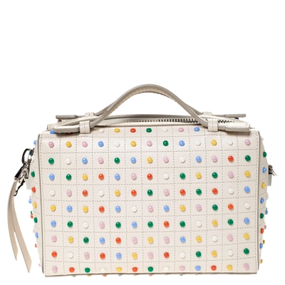 Pre-owned Tod's Cream Leather Multicolored Studs Gommino Bag