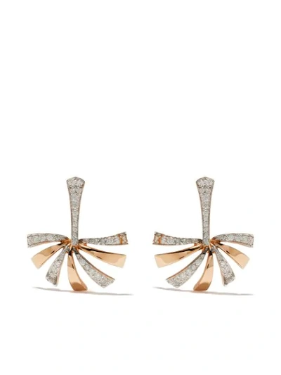 Brumani 18kt Rose Gold Buriti Diamond Stud Earrings