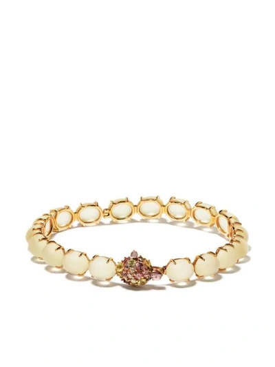 Brumani 18kt Rose Gold Baobá Diamond, Quartz And Sapphire Bracelet In Rose Gold And Green Gemstone