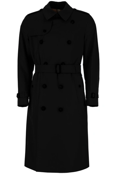 Burberry Westminster Long Trench Coat In Black