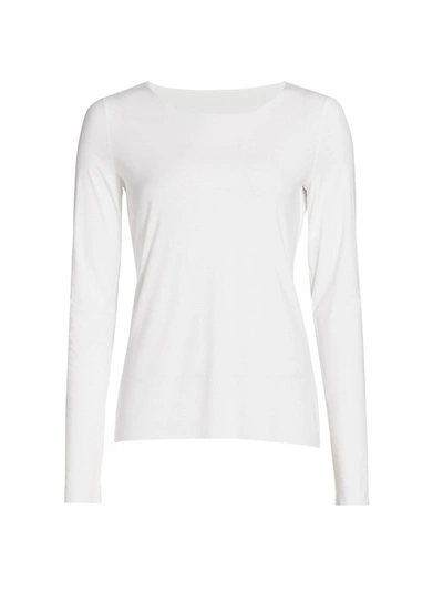 Wolford Aurora Pure Long-sleeve Active Top In White