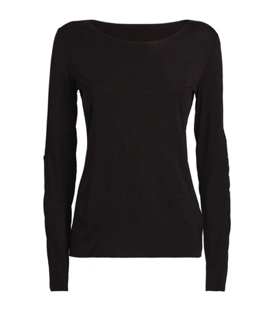 Wolford Aurora Pure Long-sleeved T-shirt In Black