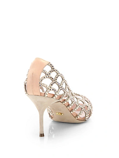 Sergio Rossi 'mermaid' Crystal Cut-out Pumps In Nude | ModeSens
