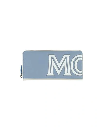 Mcm Wallets In Slate Blue
