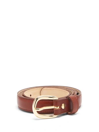 Apc Rosetteen Leather Belt In Tan