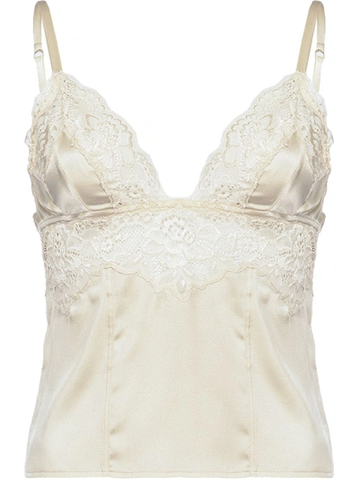 Pinko Lace-trimmed Camisole In White
