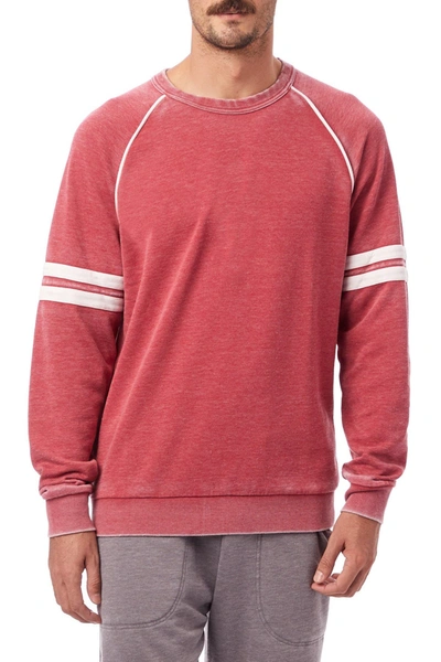 Alternative Champ Throwback Burnout French Terry Sweatshirt In Fig/ Ivory