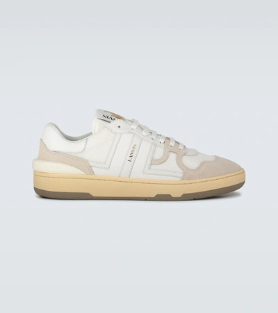Lanvin White Leather Clay Low Sneakers