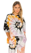 Electric & Rose Neil Tie Dye Sweatshirt In Wildrose Wave Wash