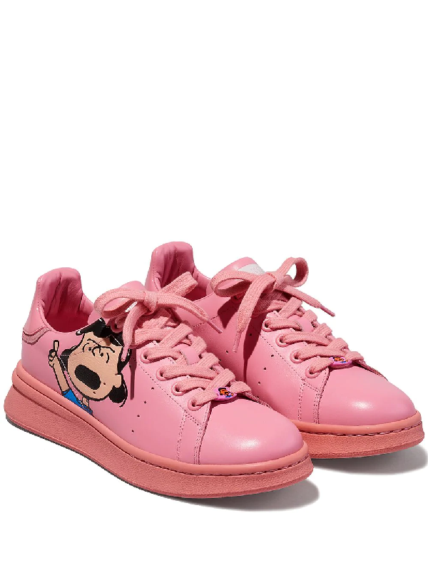 pink leather tennis shoes