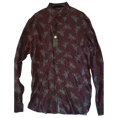 Pre-owned Just Cavalli Shirt In Burgundy
