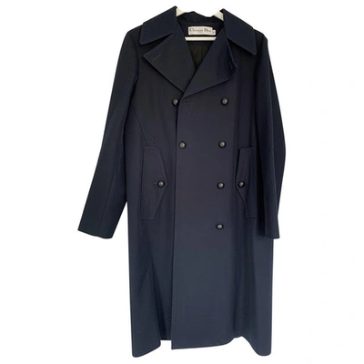 Pre-owned Dior Navy Cotton Trench Coat