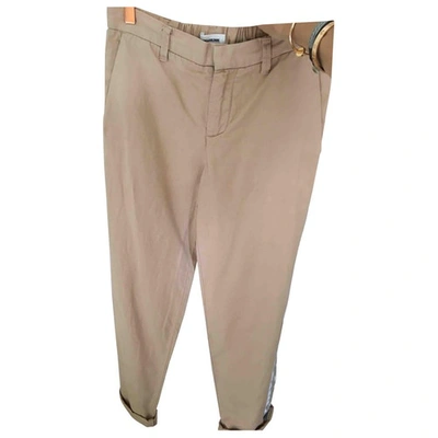 Pre-owned Zadig & Voltaire Straight Trousers In Beige