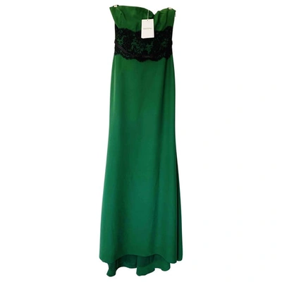Pre-owned Valentino Silk Maxi Dress In Green