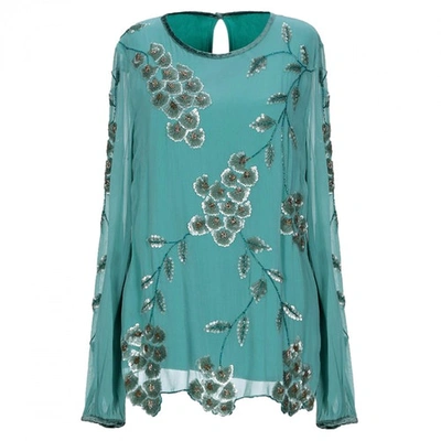 Pre-owned Liviana Conti Turquoise Viscose Top