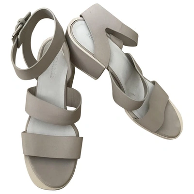 Pre-owned Jil Sander Grey Leather Sandals