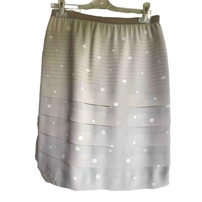 Pre-owned Marni Silk Mid-length Skirt In Beige