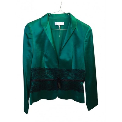 Pre-owned Escada Silk Blazer In Green