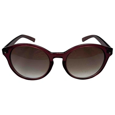 Pre-owned Bottega Veneta Burgundy Sunglasses