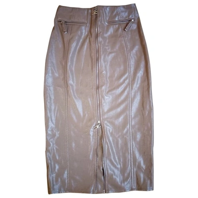 Pre-owned Elisabetta Franchi Mid-length Skirt In Beige